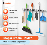 Mercury Organizing Likes Mop Broom Holder