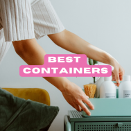 Holding a container used for organizing